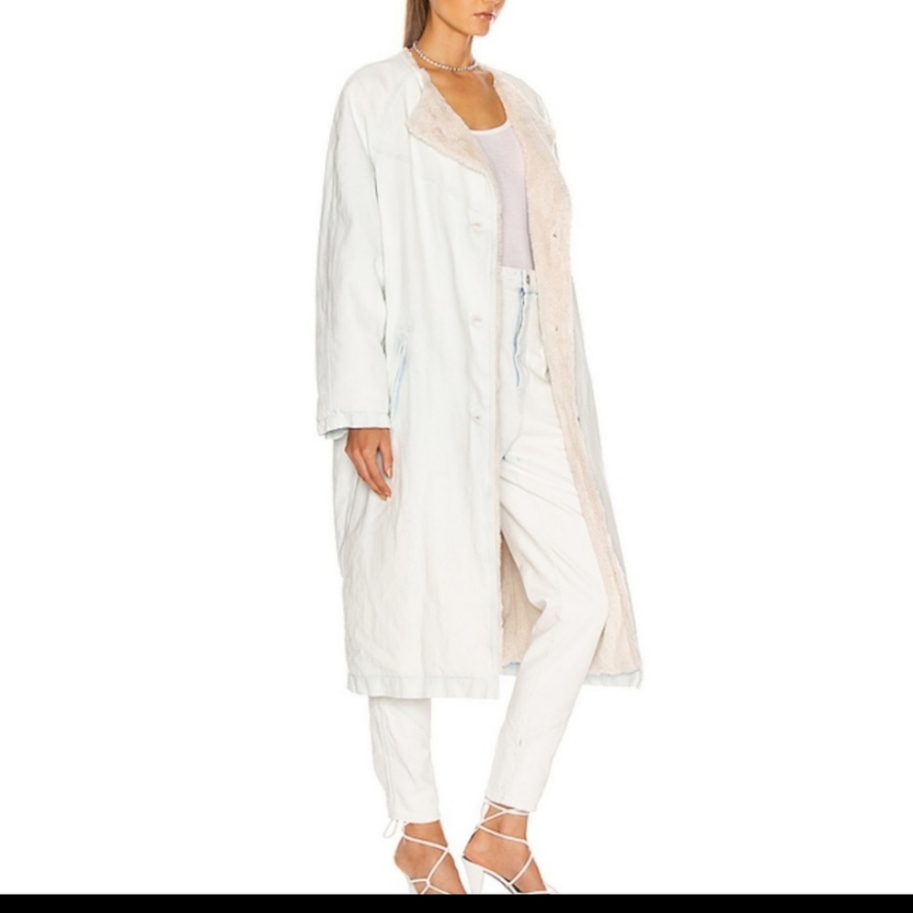 Isabel Marant Kaleia Coat sz 34 / Sz 2 light blue Runs Big, Could Wear Reversed!